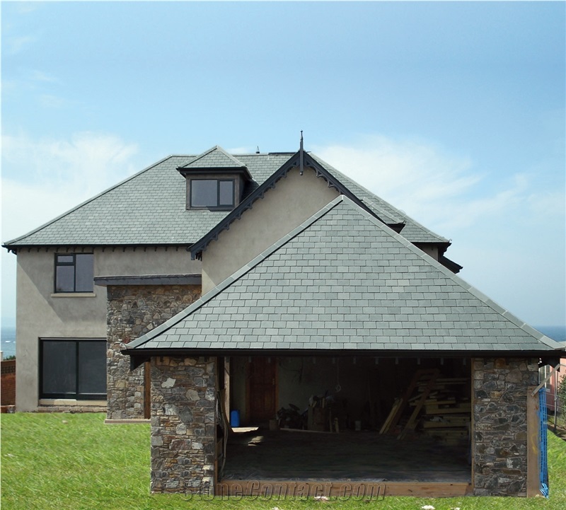 Roofing Tiles - Grey Green Slate Roof Tiles