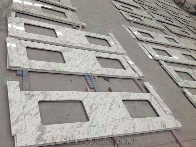Andromeda White Granite Prefab Vanity Top