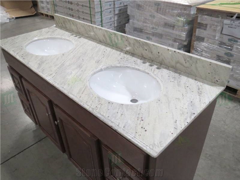 New River White Granite Prefab Countertop