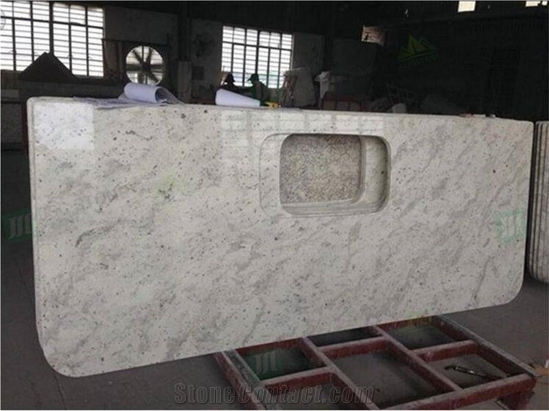 New River White Granite Prefab Countertop