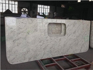 New River White Granite Prefab Countertop
