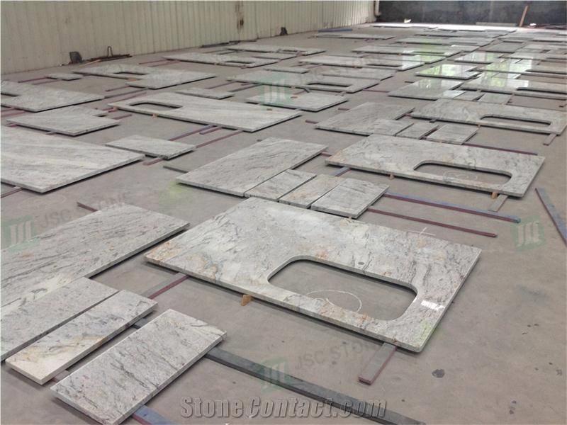 New River White Granite Prefab Countertop