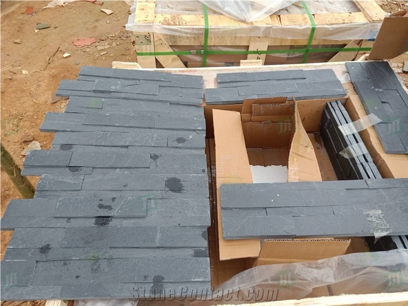 Wall Cladding Natural Stone Black Slate