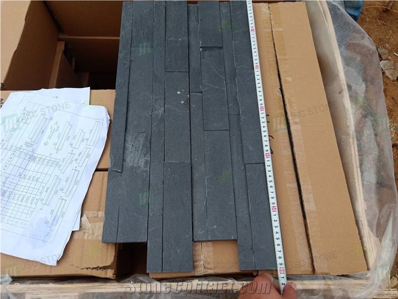 Wall Cladding Natural Stone Black Slate