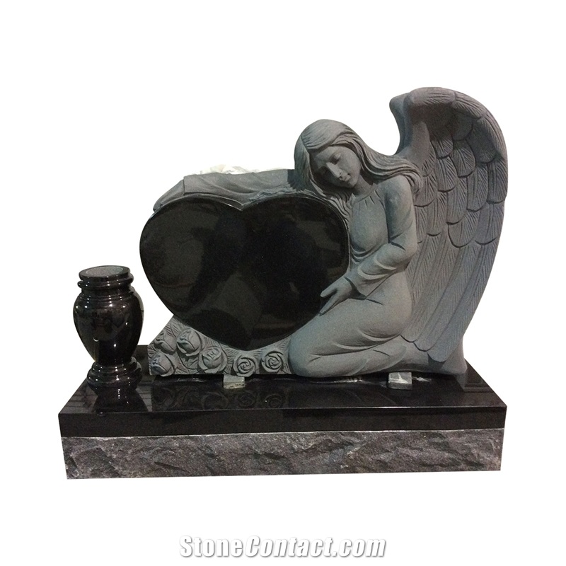 Black American Style Granite Cemetery Monuments
