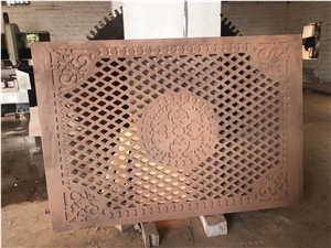 Jodhpur Pink Sandstone Window Jali