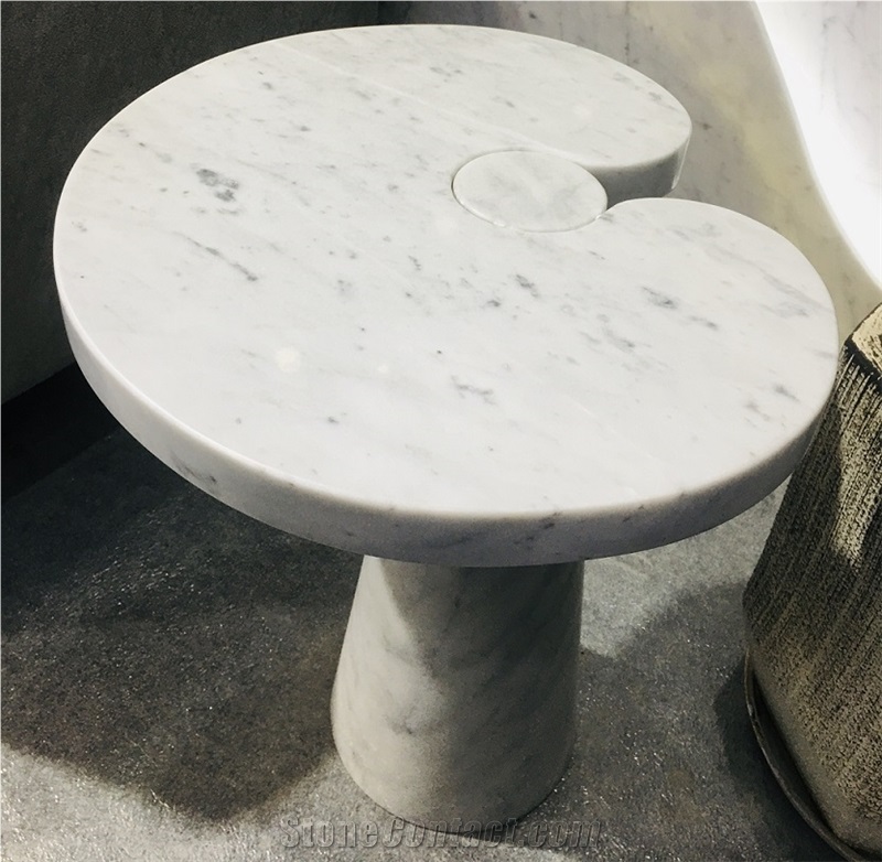 Bianco Carrara Table Tabletop Top White Marble Top