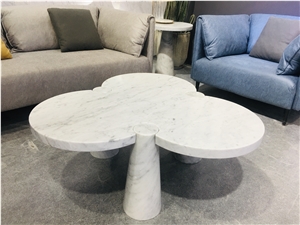 Bianco Carrara Table Tabletop Top White Marble Top