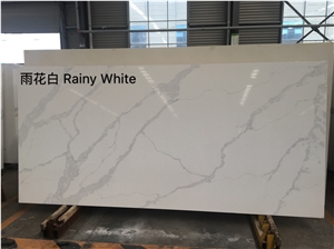 Calacatta Cream Quartz Slabs for Countertop Kitchen Top