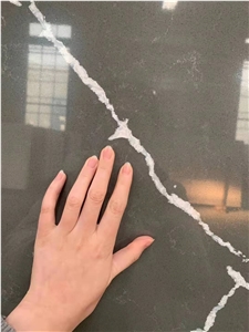 Calacatta Grey Quartz Slabs for Kitchen/Wall/Floor