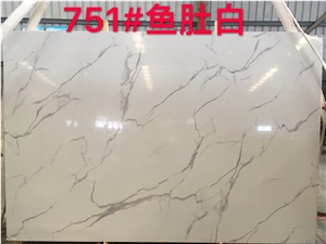 Calatata White Engineer Stone Artificial Marble