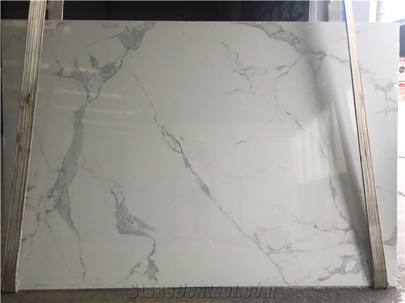 Calatata White Engineer Stone Artificial Marble
