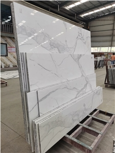 Coffee Brown Marble Honeycomb Aluminu Slabs