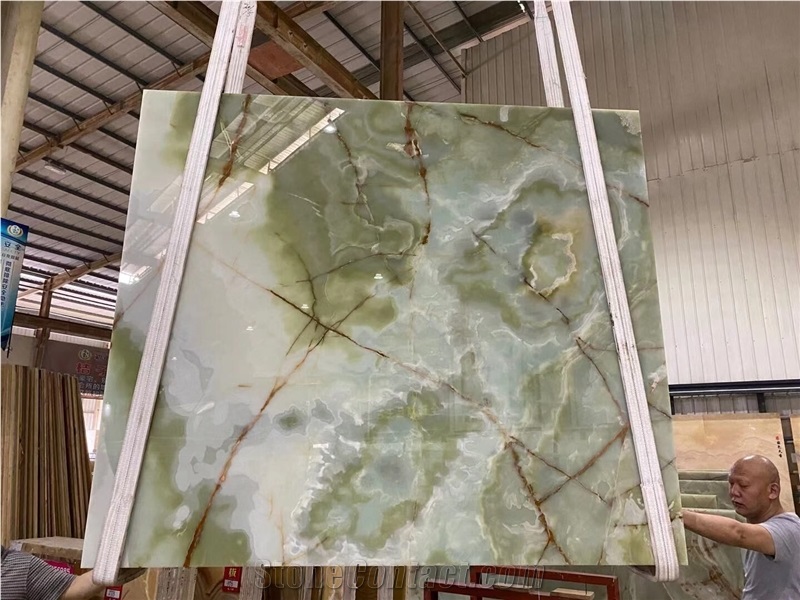 Green Jade Onyx Big Slabs Factory Stock