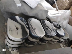 Panda Marble Basin Sink Stock Low Factory Price