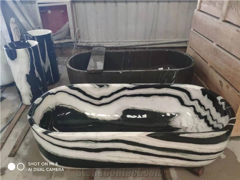 Panda Marble Bathtub Factory Stock Low Price