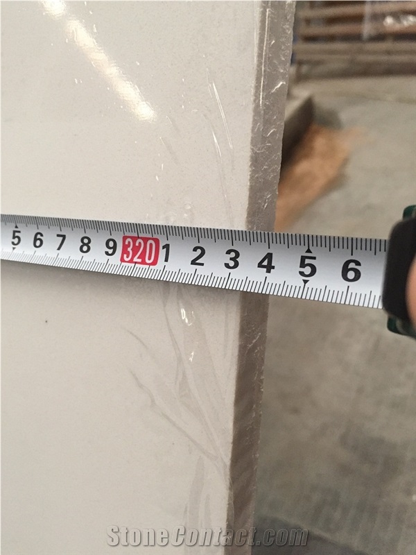 Pure White Artificial Marble Engineer Slab Tiles