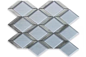 Silver Diamond Glass Mosaic Tiles