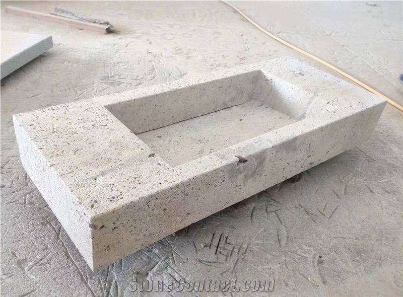 Silver Grey Travertine Sink Basin New Stock