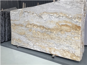 Silver River Gold Prefabricated Countertop  Island Stock
