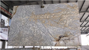 Silver River Gold Prefabricated Countertop  Island Stock