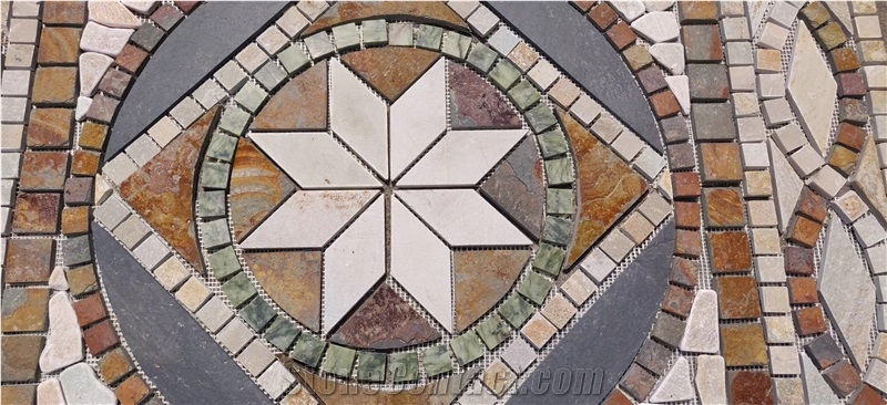 Waterjet Medallion Cultured Stones New Pattern