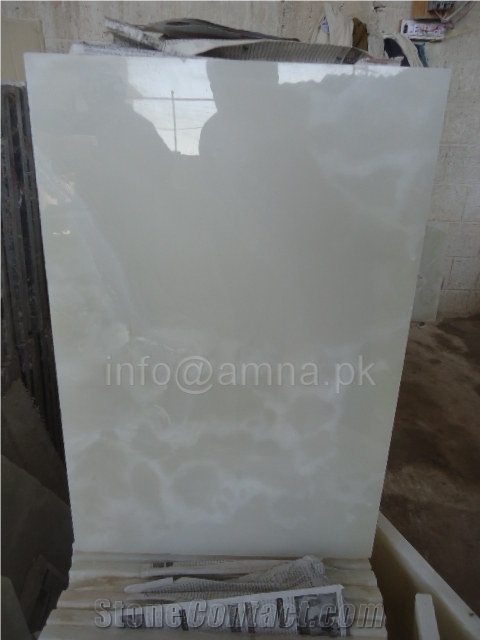 Pure White Onyx, Afghan White Onyx Slabs