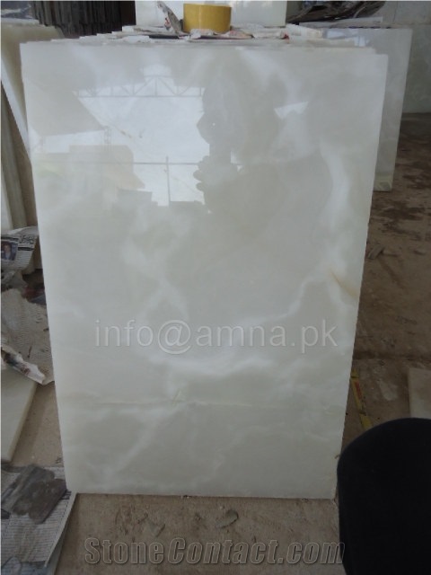 Pure White Onyx, Afghan White Onyx Slabs