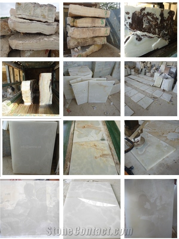 Pure White Onyx, Afghan White Onyx Slabs