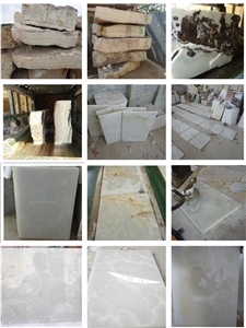 Pure White Onyx, Afghan White Onyx Slabs