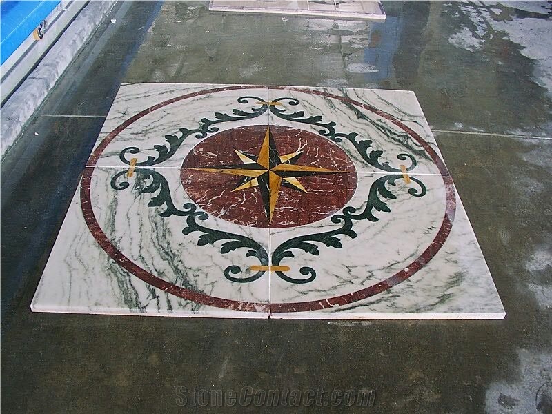 Stone Floor Medallion , Waterjet Medallion, Marble Artwork