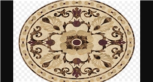 Stone Floor Medallion , Waterjet Medallion, Marble Artwork
