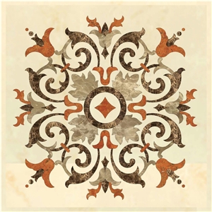 Stone Floor Medallion , Waterjet Medallion, Marble Artwork
