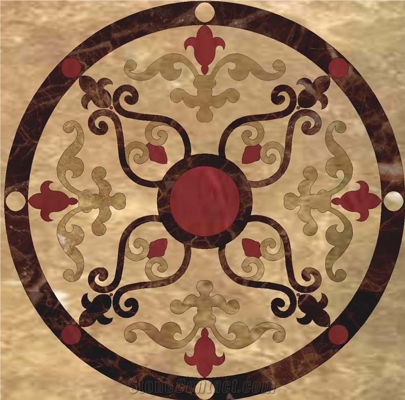 Stone Floor Medallion, Waterjet Medallions