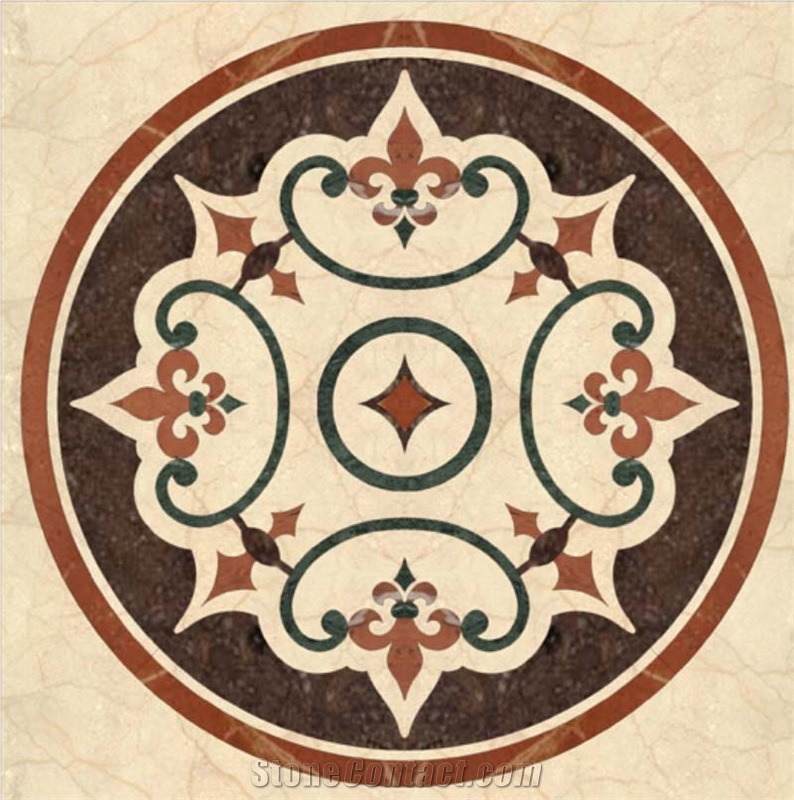 Stone Floor Medallion, Waterjet Medallions
