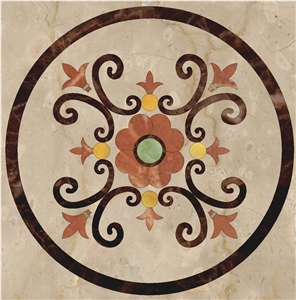 Stone Floor Medallion, Waterjet Medallions