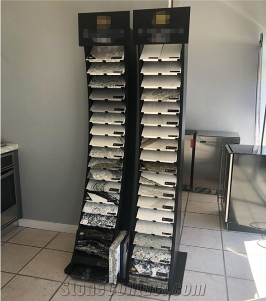 Quartz Marble Granite Stone Sample Tower Display Stand
