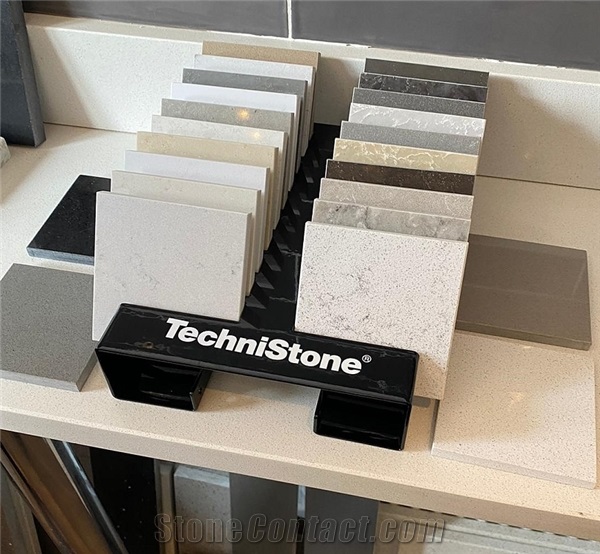 Quartz Table Display Stand In Showroom