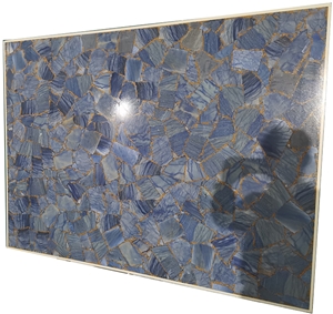 Blue Crystal Agate Stone Slabs