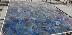 Blue Crystal Agate Stone Slabs