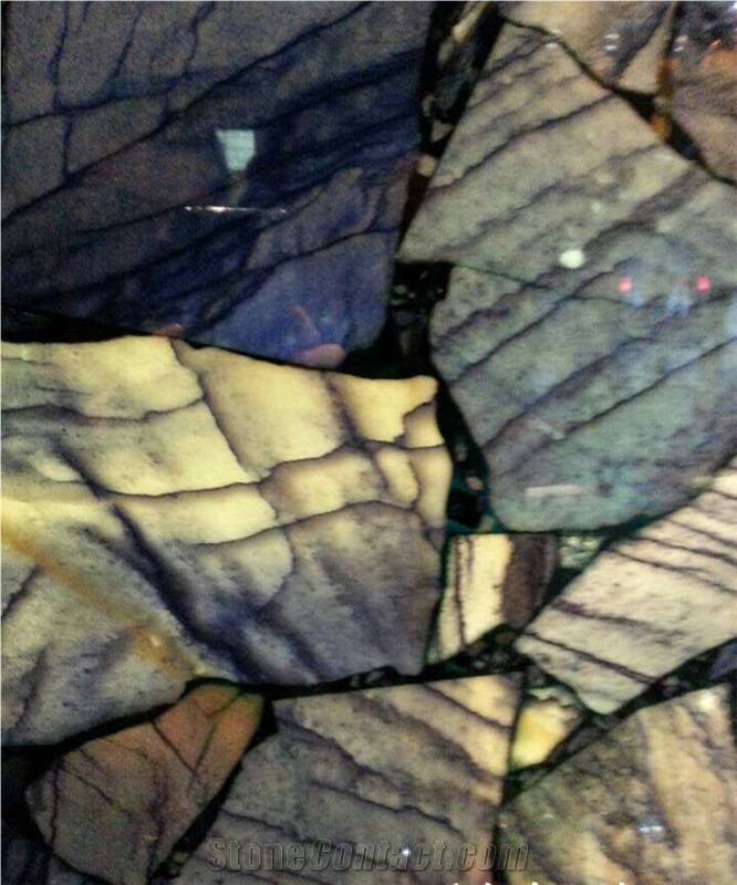 Blue Crystal Agate Stone Slabs