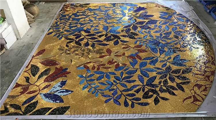 Decorative Bird Glass Mosaic Pattern