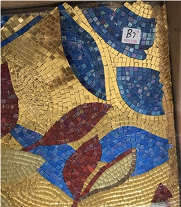 Decorative Bird Glass Mosaic Pattern