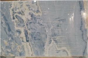 Blue Aqua Gold Onyx Slab