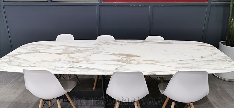 Prefab Calacatta Gold White Marble Countertop