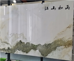 Wall Decor Shanshui White Marble