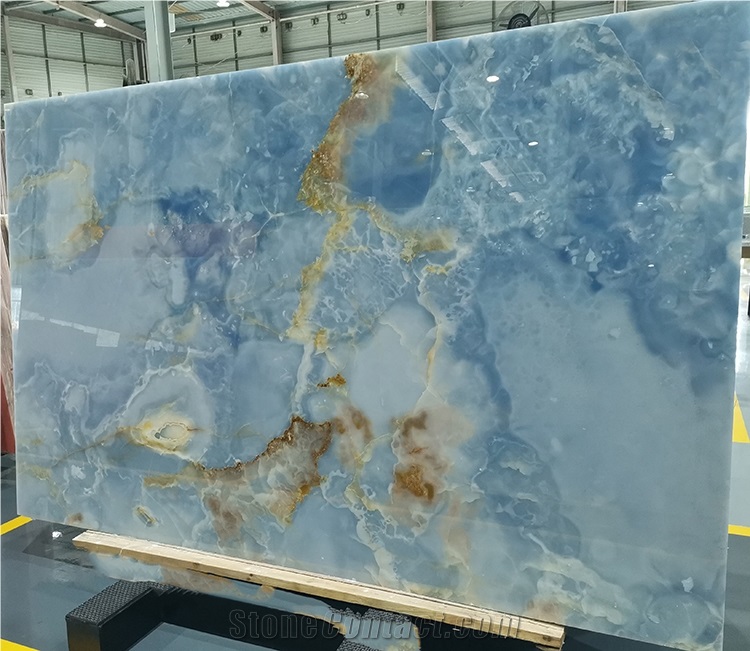 Wall Stone Slab Blue Onyx