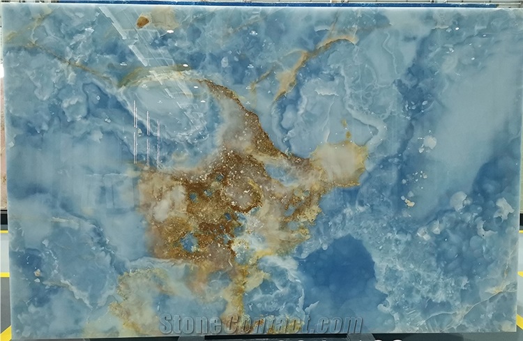 Wall Stone Slab Blue Onyx