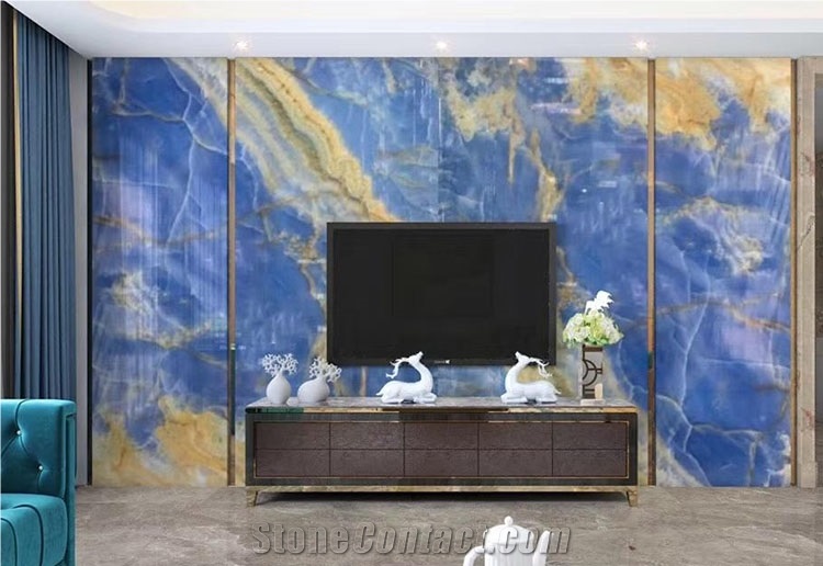Wall Stone Slab Blue Onyx