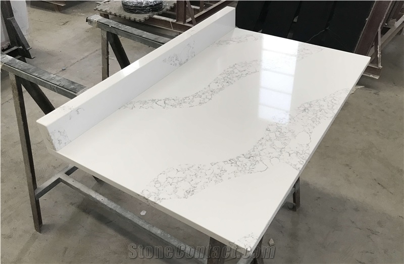 Calacatta Nuvo White Quartz Countertop for Kitchen